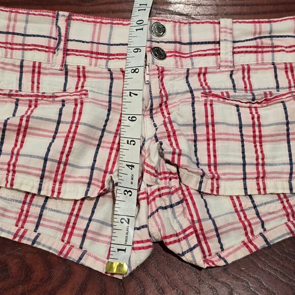 Hollister Co. Pacific Merchants Striped Cotton Shorty Surf Summer Short Shorts - Picture 6 of 8